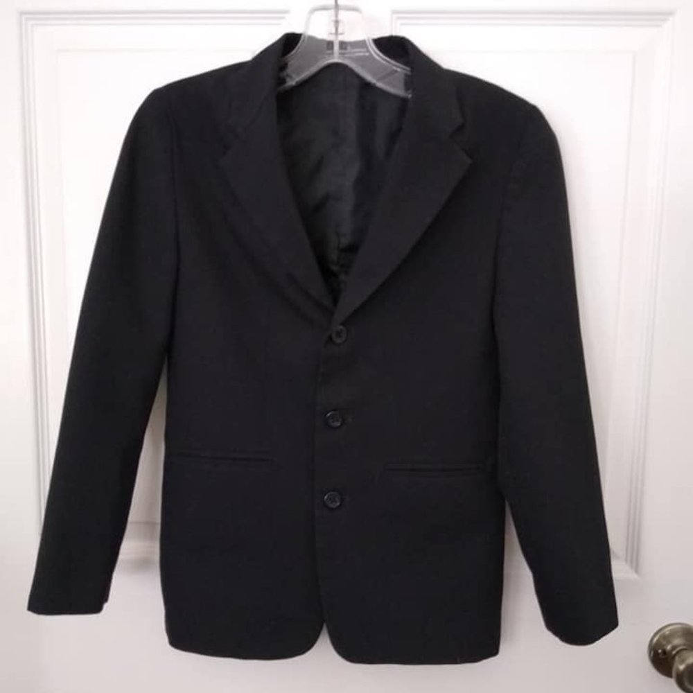 Boys Size 12 Regular Black Blazer Great Shape